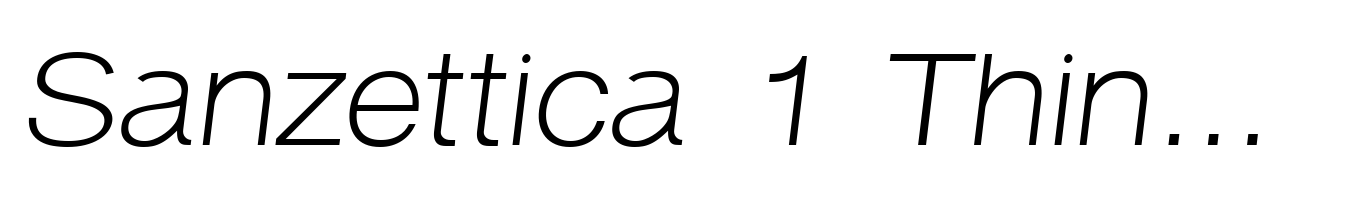 Sanzettica 1 Thin Italic